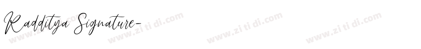 Radditya Signature字体转换
